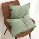 Ljojo Light Green Tassel Cushion Cover - Nordic Style Living Room Decor