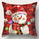 Ljojo LED Christmas Pillowcase with Santa Claus Snowman Bell Design