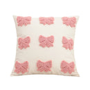 Ljojo Love Tufted Velvet Pillow Cover Cute Pink Valentine's Day Cushion Cover