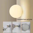 Ball Glass Lampshade Wall Lamp Modern Concealed Base Sconce for Living Room by Ljojo