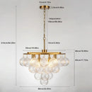 Ljojo Luxury LED Crystal Bubble Chandelier Pendant Light Fixture for Home Decor & Villa Lighting