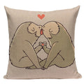 Ljojo Love Pug Dog Cushion Cover Sleep Dog Throw Pillow Case