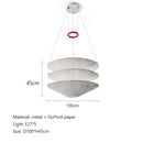 Nordic Wabi Sabi Dupont Paper Pendant Lamp Minimalist Chandelier - Ljojo