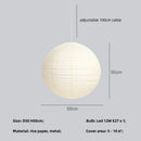 Japanese Rice Paper E27 Led Pendant Lights by Ljojo: Minimalist Nordic Chandelier Fixture
