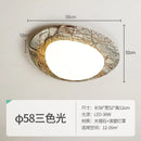 French Pastoral Cream Wind LED Ceiling Light Green Pebble Marble Retro Medieval Lamp by Ljojo