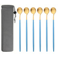 Ljojo Matte Stainless Steel Long Handled Stir Spoon Set
