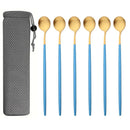 Ljojo Matte Stainless Steel Long Handled Stir Spoon Set