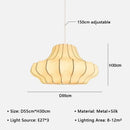 Wabi Sabi Pearl Silk Pendant Light Fixture for Living Room by Ljojo