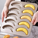 Ljojo 10-Hole Carbon Cake Baking Pan Non-Stick Muffin Mold Bakeware Tools