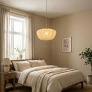 Japanese Wabi Sabi Retro Fabric Pendant Light Chandelier for Living Room by Ljojo