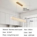 Ljojo Luxury Crystal Pendant Lights Elegant Hanging Chandelier for Dining Living Room Home