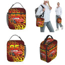 Ljojo Lightning Mcqueen Insulated Lunch Bag for School, Bento Box Cooler