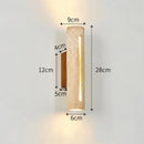 Japanese Yellow Travertine Wall Sconce by Ljojo | Wabi Sabi Up Down Light for Living Room