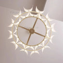Ljojo White Large Chandelier Minimalist Wabi Sabi Acrylic Lamp for Dining Living Room