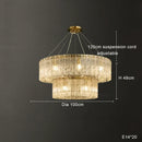 Ljojo Modern Glass Chandelier Lamp Luxury Home Decor Lighting Living Room