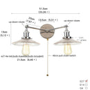 Ljojo 2-Light LED Wall Sconce with Pull Chain Switch for Coffee Bar, Bedroom, Bathroom