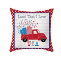 Ljojo LOVE USA Patriotic Letters Decorative Cushion Cover - Cartoon Style Home Decor Pillowcase
