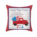 Ljojo LOVE USA Patriotic Letters Decorative Cushion Cover - Cartoon Style Home Decor Pillowcase