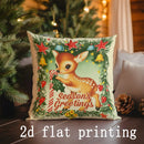 Christmas Santa & Deer Pattern Pillow Covers by Ljojo - Sofa Bedroom Car Cushion Cover