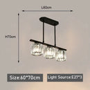 Nordic Modern Luxury Crystal Chandelier Three-Head Hanging Light Fixture for Living Room by Ljojo