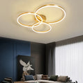 Ljojo Nordic Multi-Ring Metal LED Ceiling Lights for Grand Home Decor & Office Chandeliers