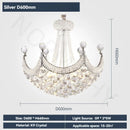 Ljojo Luxury Living Room Crystal Chandelier LED Ceiling Lighting Staircase European-Style Gold Nordic Glamour