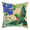 Blue Bird Print Cushion Cover by Ljojo - Home Decor Pillow Case for Sofa Bed