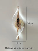 Ljojo Modern Acrylic Gold/Black LED Wall Sconce for Home Decor & Interior Lighting.