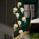 Ljojo LED Chandelier: Stylish Staircase and Ceiling Pendant Lighting for Living and Dining Rooms