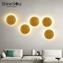 LED Wood Wall Lamp Modern Nordic Style Bedroom Stair Light by Ljojo
