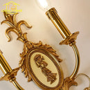 Ljojo Luxury Gold Lustre Copper Wall Lamp LED E14 Medieval Retro for Living Room