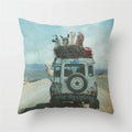Ljojo Mint Green Geometric Animal Print Pillowcase for Home and Office Decor