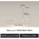 Ljojo LED Chandelier: Nordic Style Aluminum Alloy Pendant Light for Living Room & Dining Area