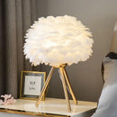 LED Flower Design Glass Table Lamp for Bedroom - Romantic Pastoral Reading Light by Ljojo