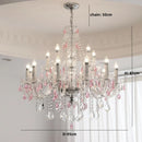 Ljojo Blue Crystal Chandelier Pendant Light - Luxury Glass Bedroom Decor Spiral Fixtures