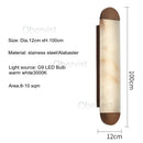 Spanish Marble Wall Lamp LED Light Stainless Steel Home Decor - Ljojo