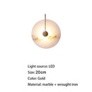 Ljojo Marble LED Wall Lamp Black Gold for Living Room Bedroom Restaurant Lighting