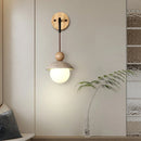 Ljojo LED Wall Sconce Lamp, Nordic Modern Design, Adjustable Yellow Travertine Light for Living Room
