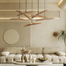 Modern Minimalist Art Design LED Chandelier Wabi-sabi Solid Wood Pendant Light by Ljojo