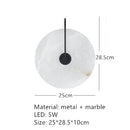 Ljojo Marble LED Wall Lamp - Gold Metal Lighting for Living, Bedroom, Aisle, TV Background