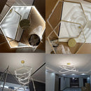 Modern Hexagon LED Pendant Light Chandelier for Living Dining Room by Ljojo