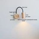 Ljojo LED Wall Sconce with Flexible Black Hose & Wood Accent