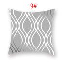 Ljojo 18" Sliver Grey Geometry Striped Pillowcase Home Decor Pillow Cover