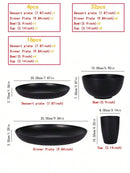 Ljojo 24-Piece Reusable Plastic Tableware Set for Family Picnics and School