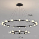 Ljojo Italian Light Luxury Circular Magic Bean Pendant Light for Dining Table and Living Room