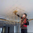 Modern Minimalist Luxury LED Pendant Lights Cube Chandelier for Home Decoration by Ljojo
