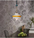 Nordic LED Pendant Light Stacked Fabric Basket Hand Knitted Chandelier by Ljojo