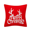 Ljojo Merry Christmas Print Sofa Cushion Decoration Pillowcase