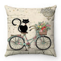 Cute Cartoon Cat Pillow Cover 45x45cm - Ljojo Home Decorodox