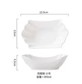 Ljojo 400ml Gold Phoenix Tail Ceramic Bowl for Soup, Pasta, Salad, and More